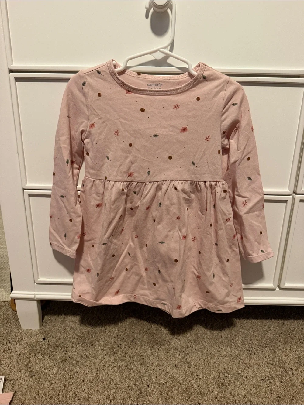 Carter's Pink Long-Sleeve Fall dress